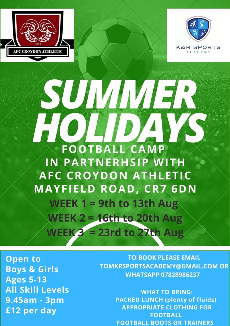 Summer Holidays Football Camp