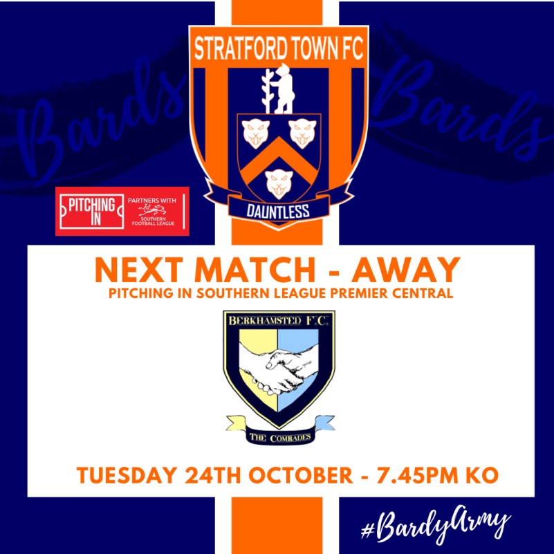 The Bards travel to Hertfordshire on Tuesday evening