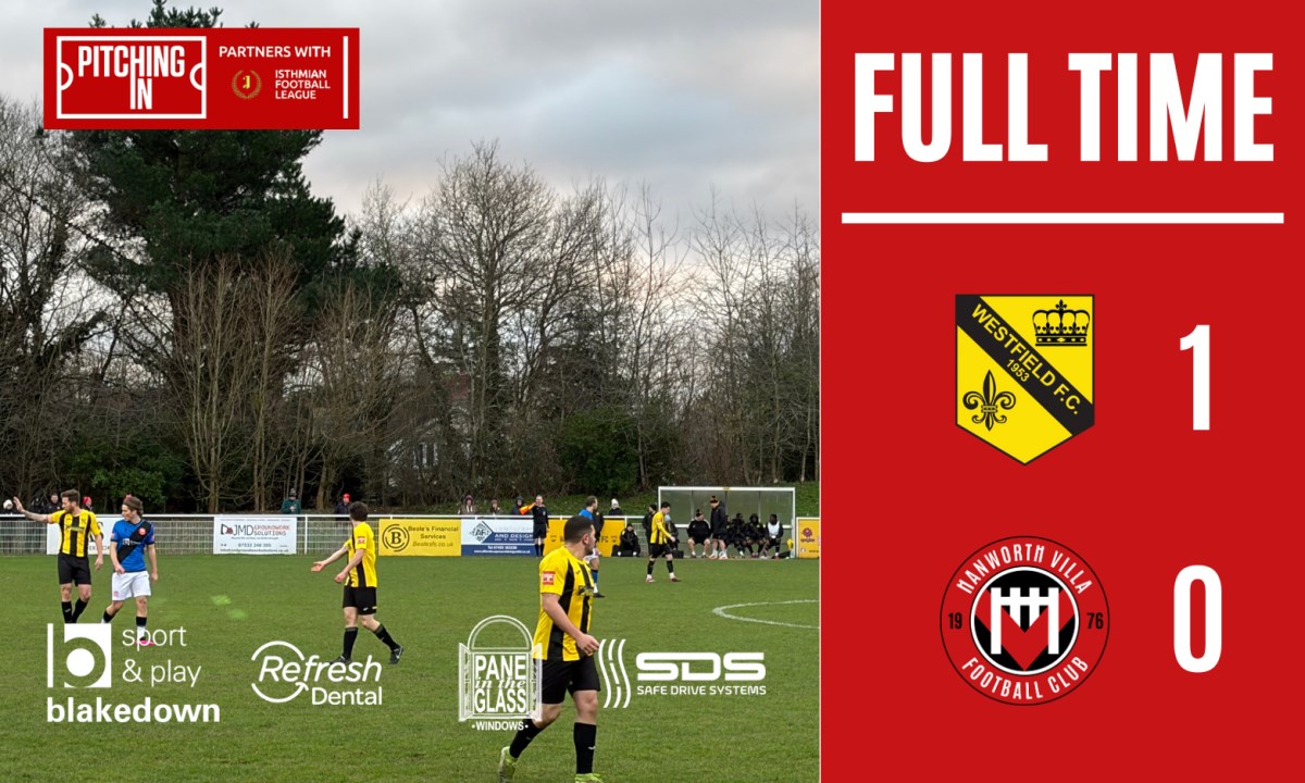 Westfield 1–0 Hanworth Villa First - Match Report - Hanworth Villa FC