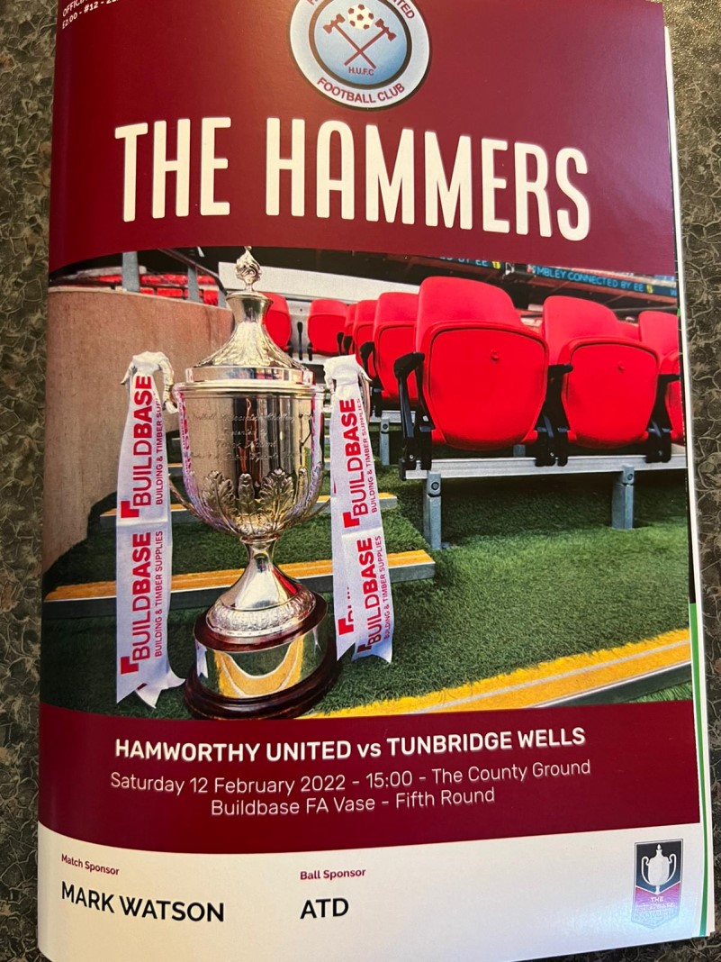 Hamworthy United FC, FA Vase 5th Round Programme