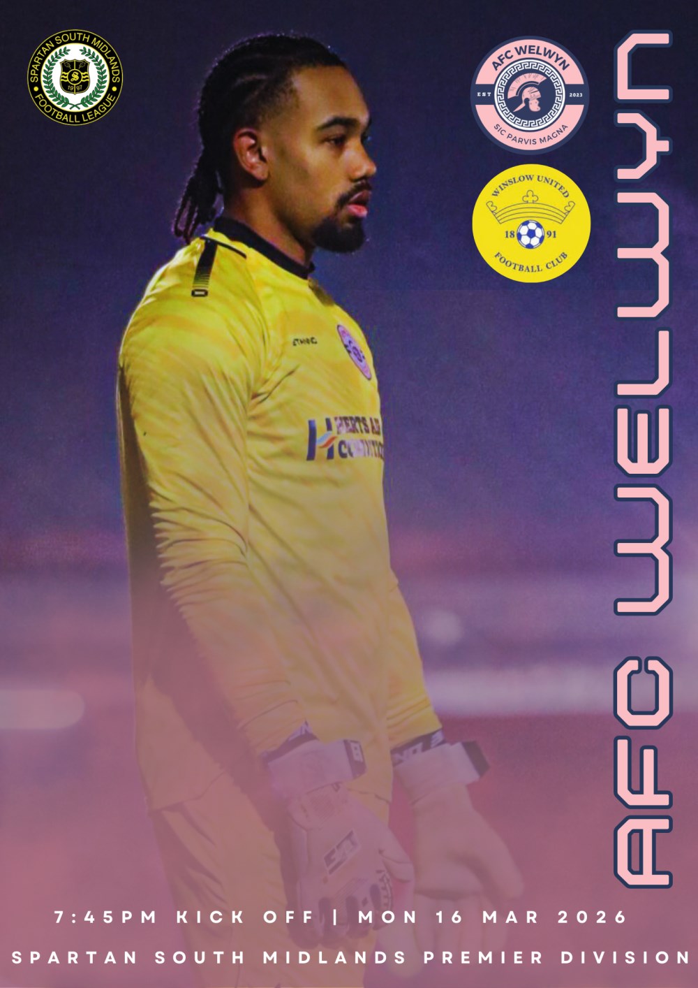 AFC Welwyn Vs Winslow Utd - Programme - AFC Welwyn