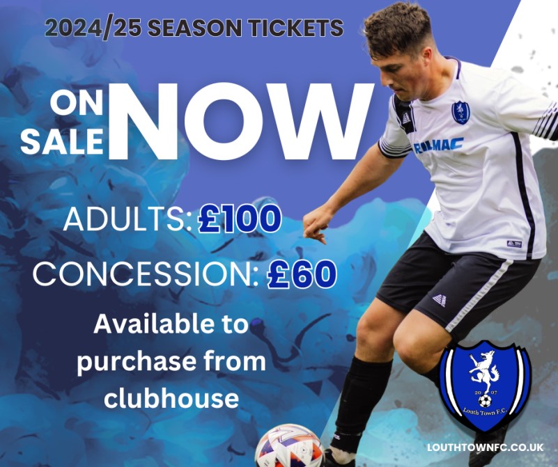 Louth Town Football Club, Season Tickets Available Now!