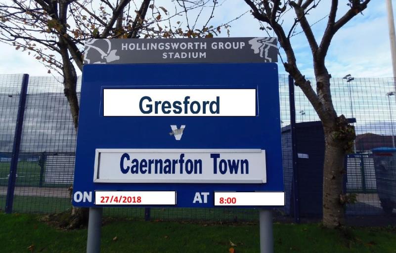 Caernarfon Town FC, Final Match Announcement