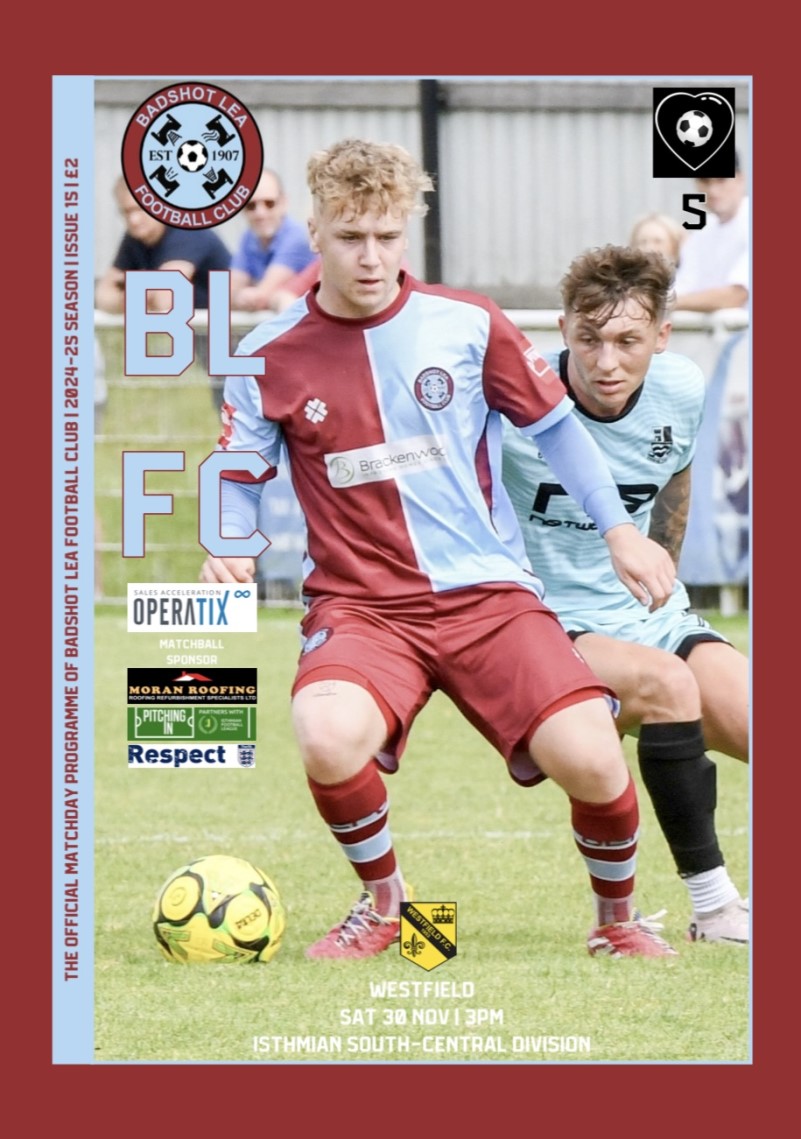 WESTFIELD PROGRAMME PREVIEW - Badshot Lea Football Club