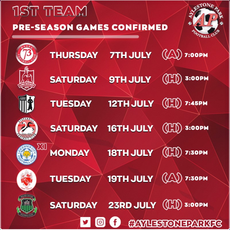 Pre-Season Friendlies Announced