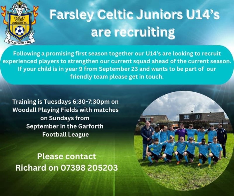 Welcome to the official website of Farsley Celtic JFC | Bradford , West ...