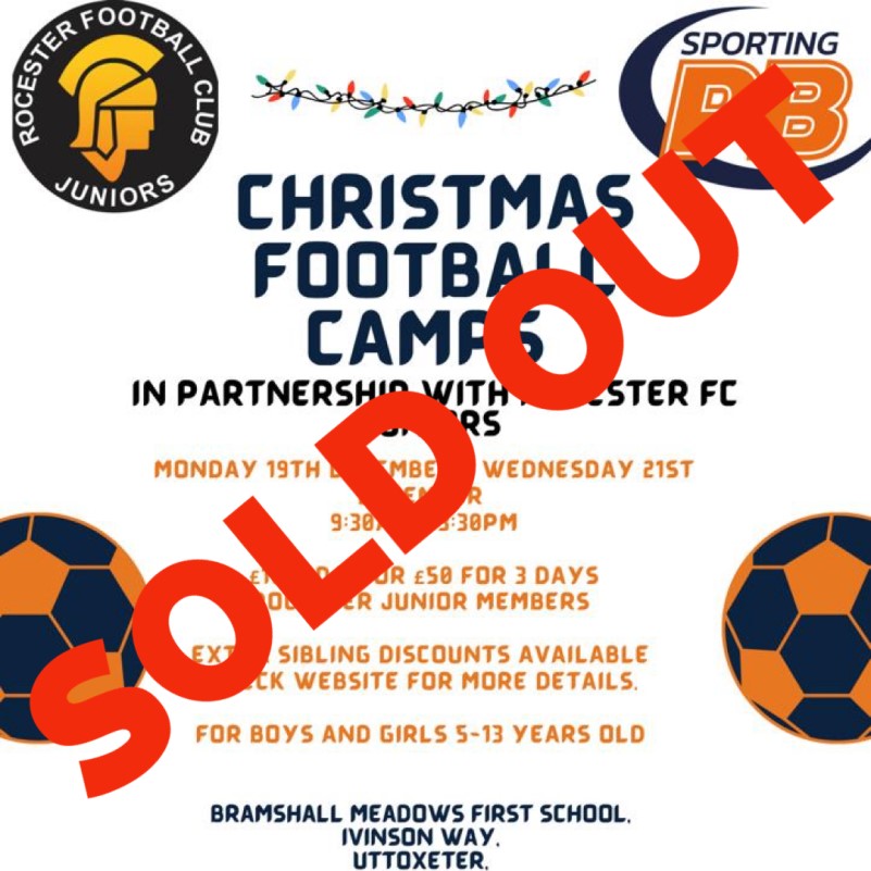 Rocester FC Juniors, Christmas Soccer Camp Launched