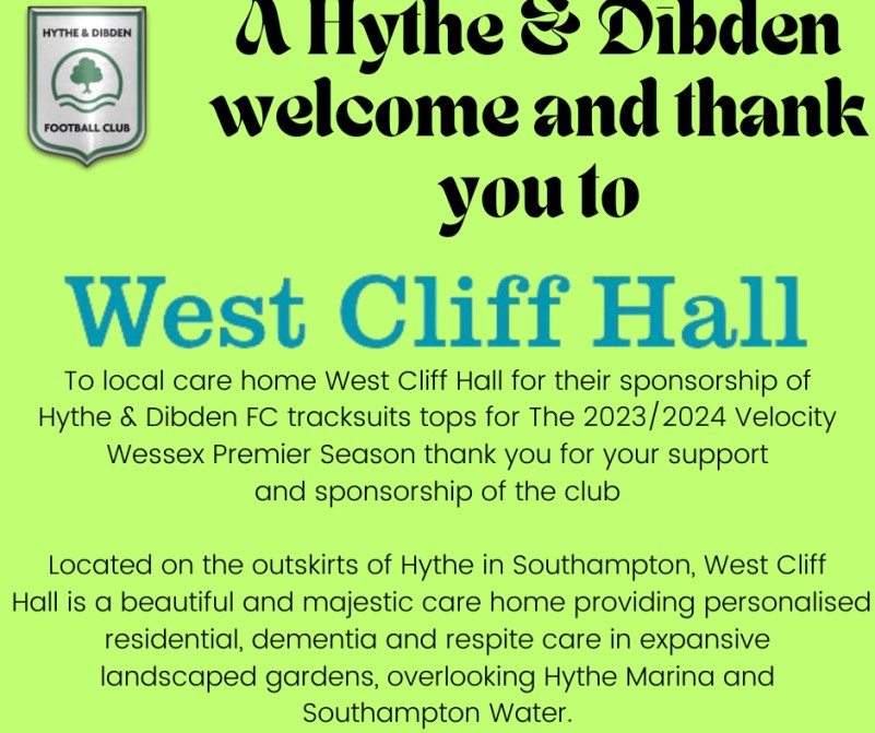 Hythe & Dibden FC, Welcome to West Cliff Hall