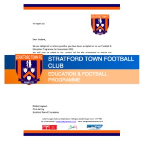Stratford Town Football Club, STRATFORD TOWN FC x KAPPA ONLINE CLUB SHOP