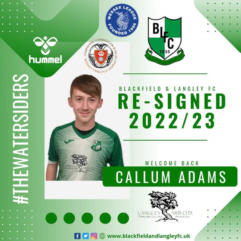 Blackfield and Langley Football Club, Young Callum Resigns for