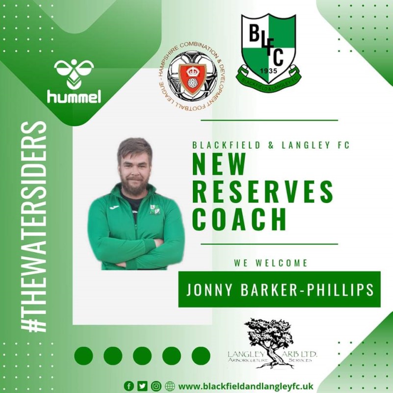 Blackfield and Langley Football Club, New Reserve Coach