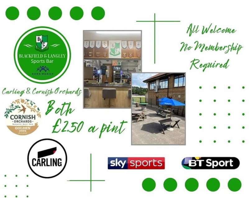 Blackfield and Langley Football Club, Sports Bar Reopening