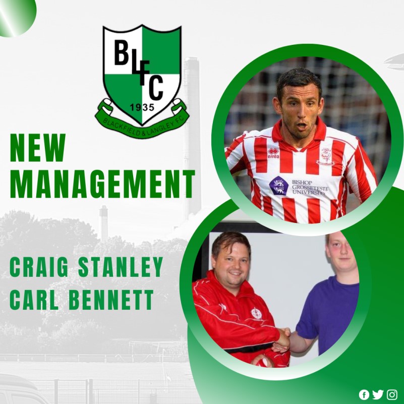 Blackfield and Langley Football Club, New 1st Team Management...