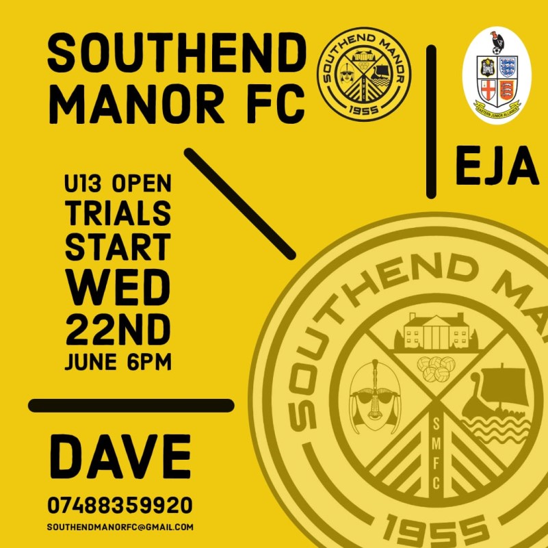 Southend Manor Football Club, U13 EJA open training